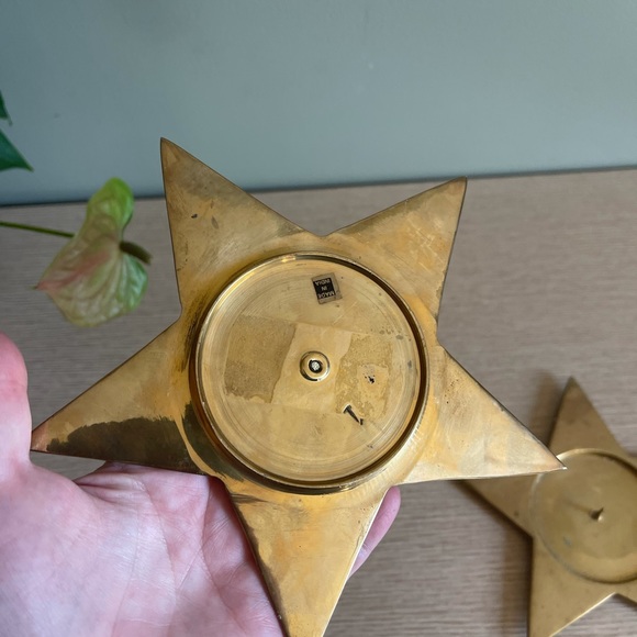 Accents Vintage Brass Star Candle Holders Poshmark